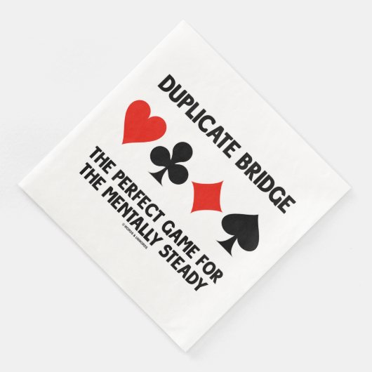 Duplizierbridge perfektes Spiel für mentally Stead Serviette (Ecke)