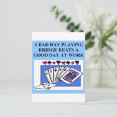 Duplizieren des Brückenspielers Postkarte (Stehend Vorderseite)