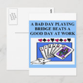 Duplizieren des Brückenspielers Postkarte (Vorne/Hinten)