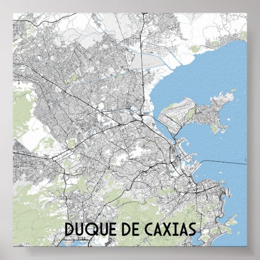 Duque de Caxias Brazil map Poster (Vorne)