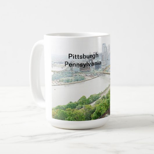 Duquesne Incline in Pittsburgh Pennsylvania Kaffeetasse (Vorderseite Links)