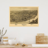 Duquesne, PA Panoramic Map - 1897 Poster (Küche)
