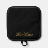 Durable Black Pot Holder for Safe Handling Topflappen (Vorderseite)