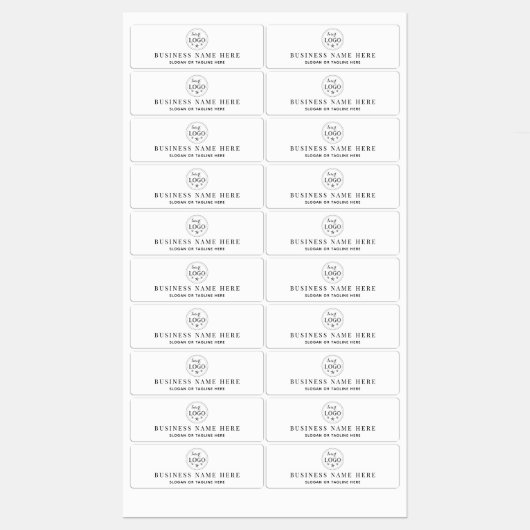 Durable Waterproof Business Info For Surfaces Etiketten (Blatt)