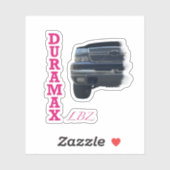 Duramax LBZ Black Truck Sticker mit rosa Streifen (Blatt)