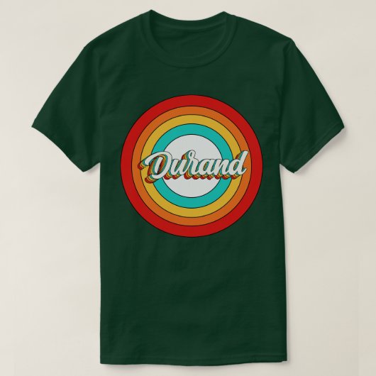 Duran Name Shirt Vintag Durand Circle (Design vorne)