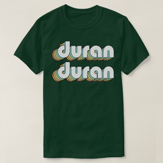 Duran Retro Typografie Faded Style T-Shirt (Design vorne)