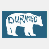 Durango Bear Rechteckiger Aufkleber (Vorderseite)