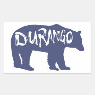 Durango Bear Rechteckiger Aufkleber