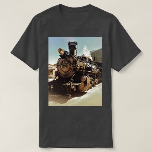 Durango bis Silverton Narrow Gage Railroad Motor T-Shirt (Design vorne)