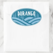 Durango Colorado Außenbereich Ovaler Aufkleber (Tasche)
