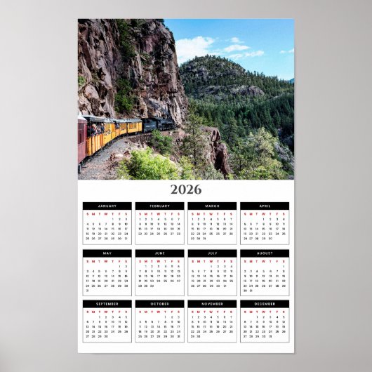 Durango Colorado Bergzug 2026 Kalender Poster (Vorne)