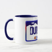 Durango Colorado Blauer Nummernschild Tasse (Links)
