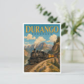 Durango Colorado Dampflok GeoSaga Postkarte (Stehend Vorderseite)