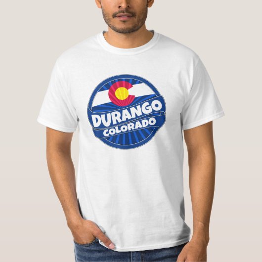 Durango Colorado Fahnensprenghemd T-Shirt (Vorderseite)