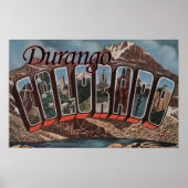 Durango, Colorado - Große Buchstabenszenen Poster (Vorne)