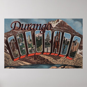 Durango, Colorado - Große Buchstabenszenen Poster