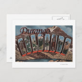 Durango, Colorado - Große Buchstabenszenen Postkarte (Vorne/Hinten)