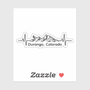 Durango Colorado Radfahren Herzschlag Aufkleber