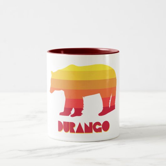 Durango Colorado Rainbow Bear Zweifarbige Tasse (Mittel)