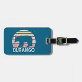 Durango Colorado Retro Bear Gepäckanhänger (Vorderseite horizontal)