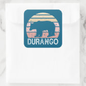 Durango Colorado Retro Bear Quadratischer Aufkleber (Tasche)