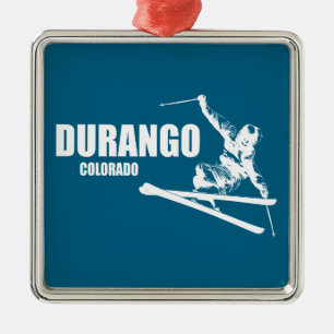 Durango Colorado Skier Ornament Aus Metall