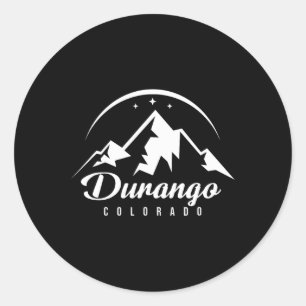 Durango Colorado Skigebiet Snowboarden Runder Aufkleber