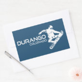 Durango Colorado Snowboarder Rechteckiger Aufkleber (Umschlag)