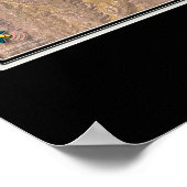 Durango Colorado von Space Satellite Karte Poster (Ecke)