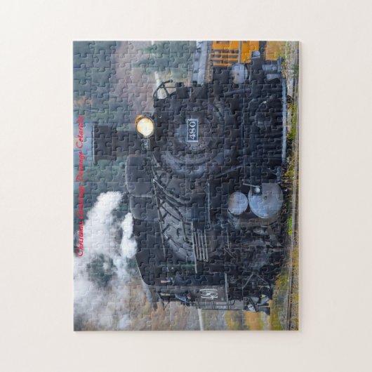 Durango Lokomotive Colorado. Weihnachtsgrüße Puzzle (Vertikal)