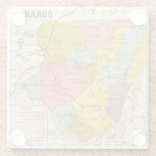 Durango, Mexiko Glasuntersetzer (Rückseite)