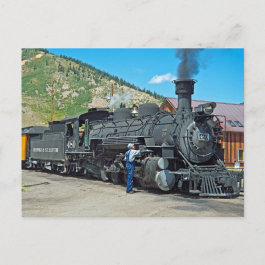 Durango & Silverton Dampflokomotive 480 Postkarte (Vorderseite)