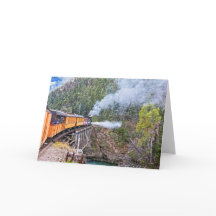 Durango & Silverton Eisenbahn-Lokomotive auf Brück