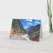 Durango & Silverton Eisenbahn-Lokomotive auf Brück Karte (Rückseite)