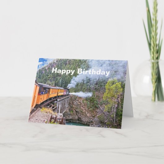 Durango & Silverton Eisenbahn-Lokomotive auf Brück Karte (Vorderseite)