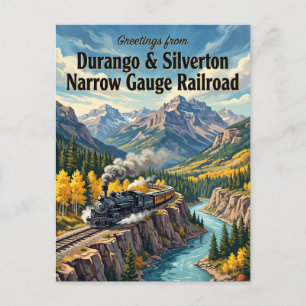 Durango & Silverton Narrow Gauge Railroad Colorado Postkarte
