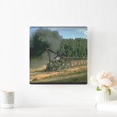 Durango & Silverton Nr. 480_Dampfzüge Quadratische Wanduhr (Zuhause)