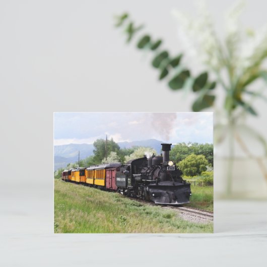 Durango & Silverton Railroad Engineer Karo Track Postkarte (Stehend Vorderseite)