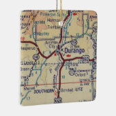 Durango Vintage Map Keramikornament (Rechts)
