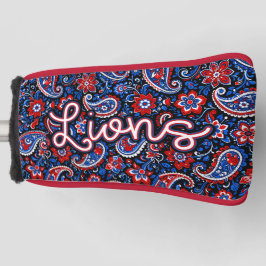 Durant Lions Golf - Blue paisley floral Headcover