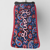 Durant Lions Golf - Blue paisley floral Headcover (Rotieren 90)