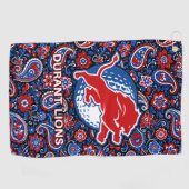 Durant Lions Golf - Paisley Blue Floral Golfhandtuch (Horizontal)