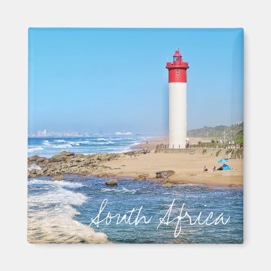 Durban Leuchtturm Ozean Südafrika Magnet (Vorne)