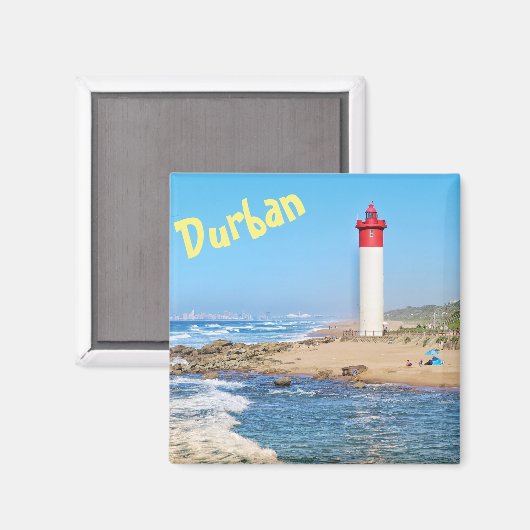 Durban Lighthouse Ocean South Africa Magnet (Vorderseite/Rückseite)