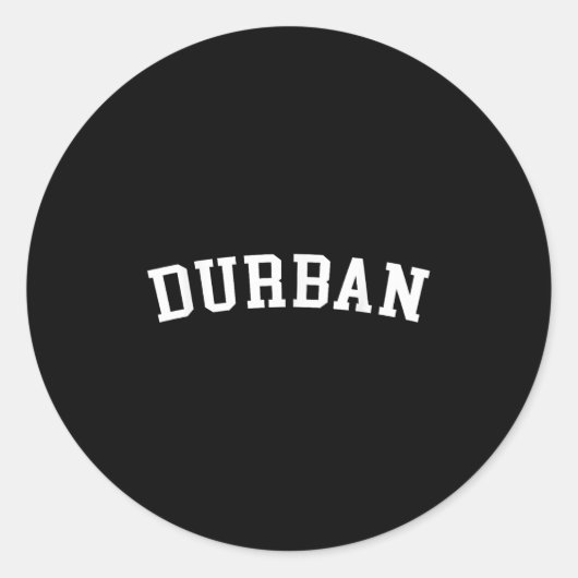 Durban Runder Aufkleber (Vorderseite)