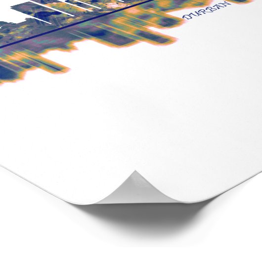 Durban Skyline Poster (Ecke)