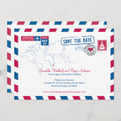 Durban South Africa Airmail Wedding Save the Date (Vorne/Hinten)