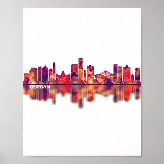 Durban South Africa Skyline Poster (Vorne)