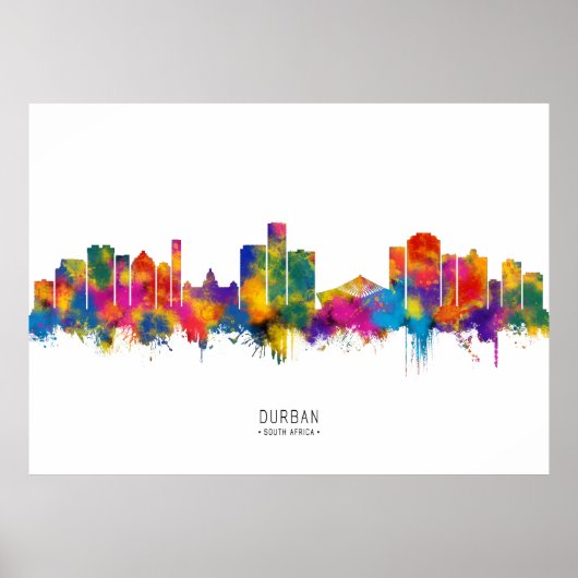 Durban South Africa Skyline Poster (Vorne)